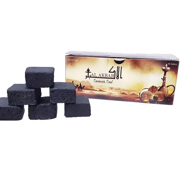 AL Akbar Coconut Coal for Hookah -30 Pieces
